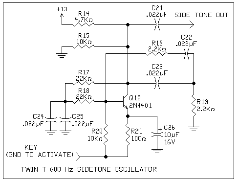 Sidetoneoscillator